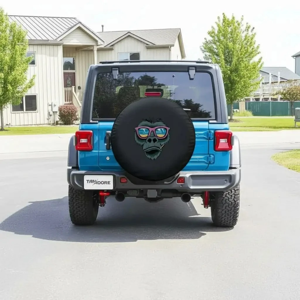 Maymun Tasarımlı Stepne Kılıfı